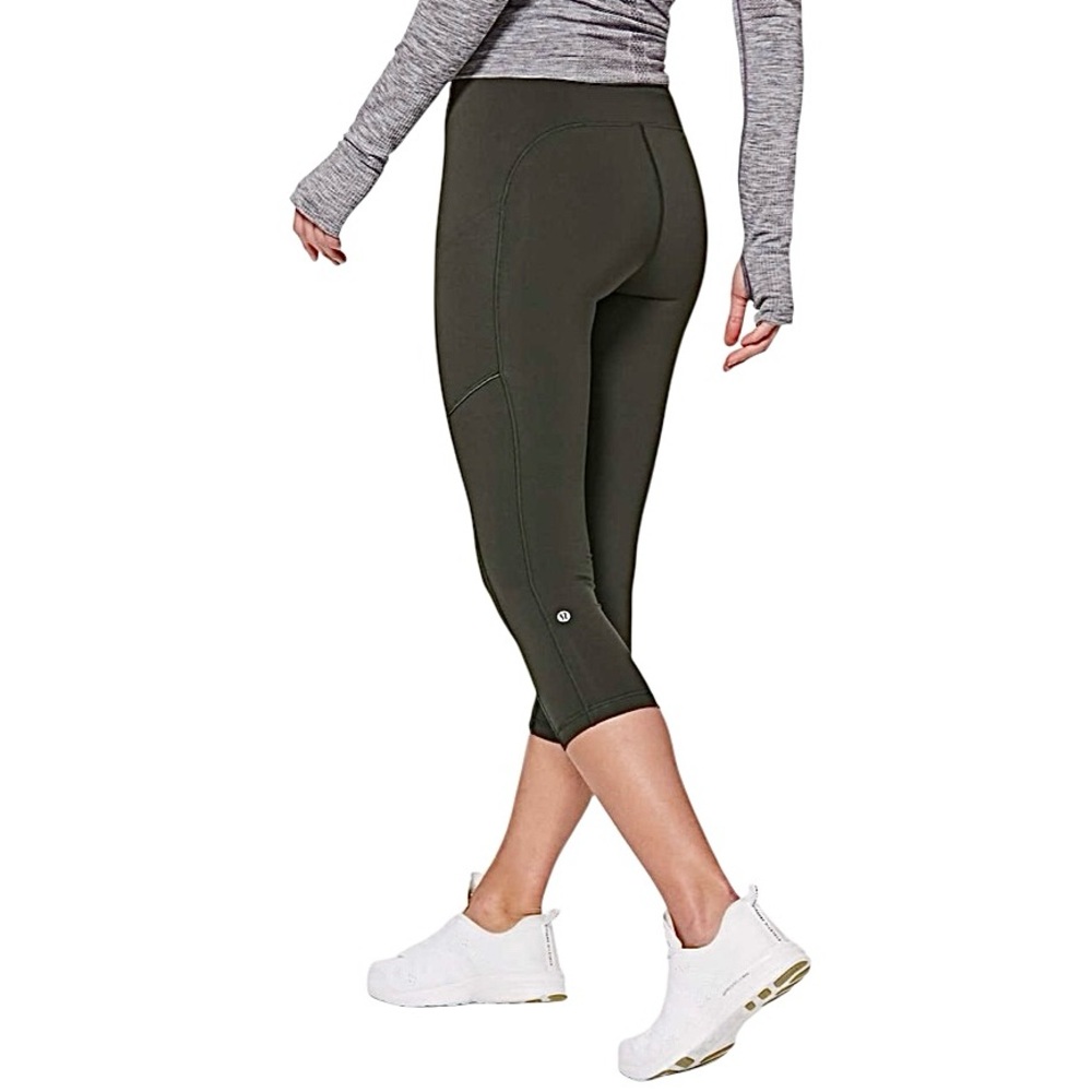 Lululemon Speed Up Evergreen Crop 21” Medium Rise Leggings Size 4